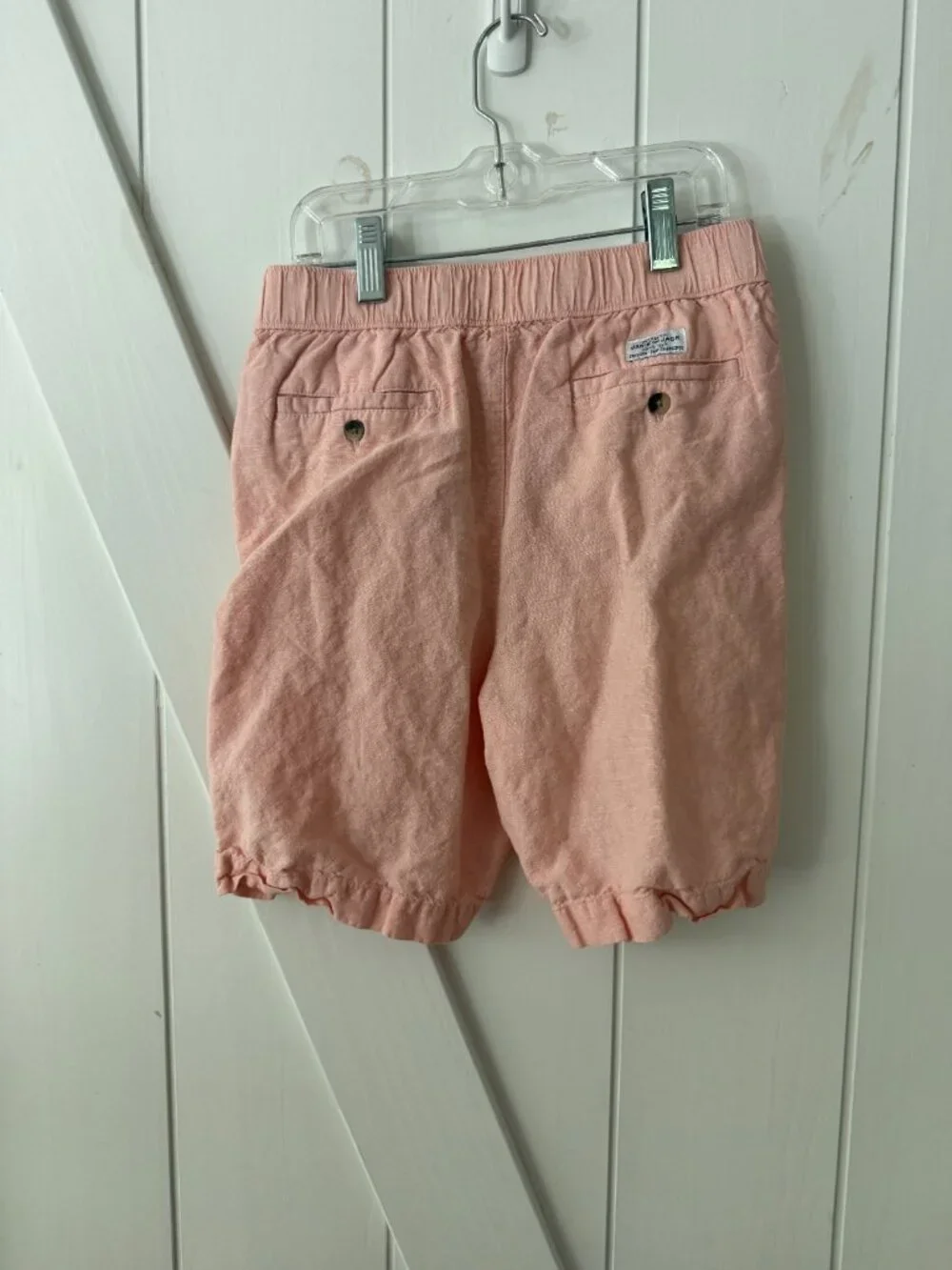 Boys Janie and Jack peach Coral Linen Summer Shorts size 12